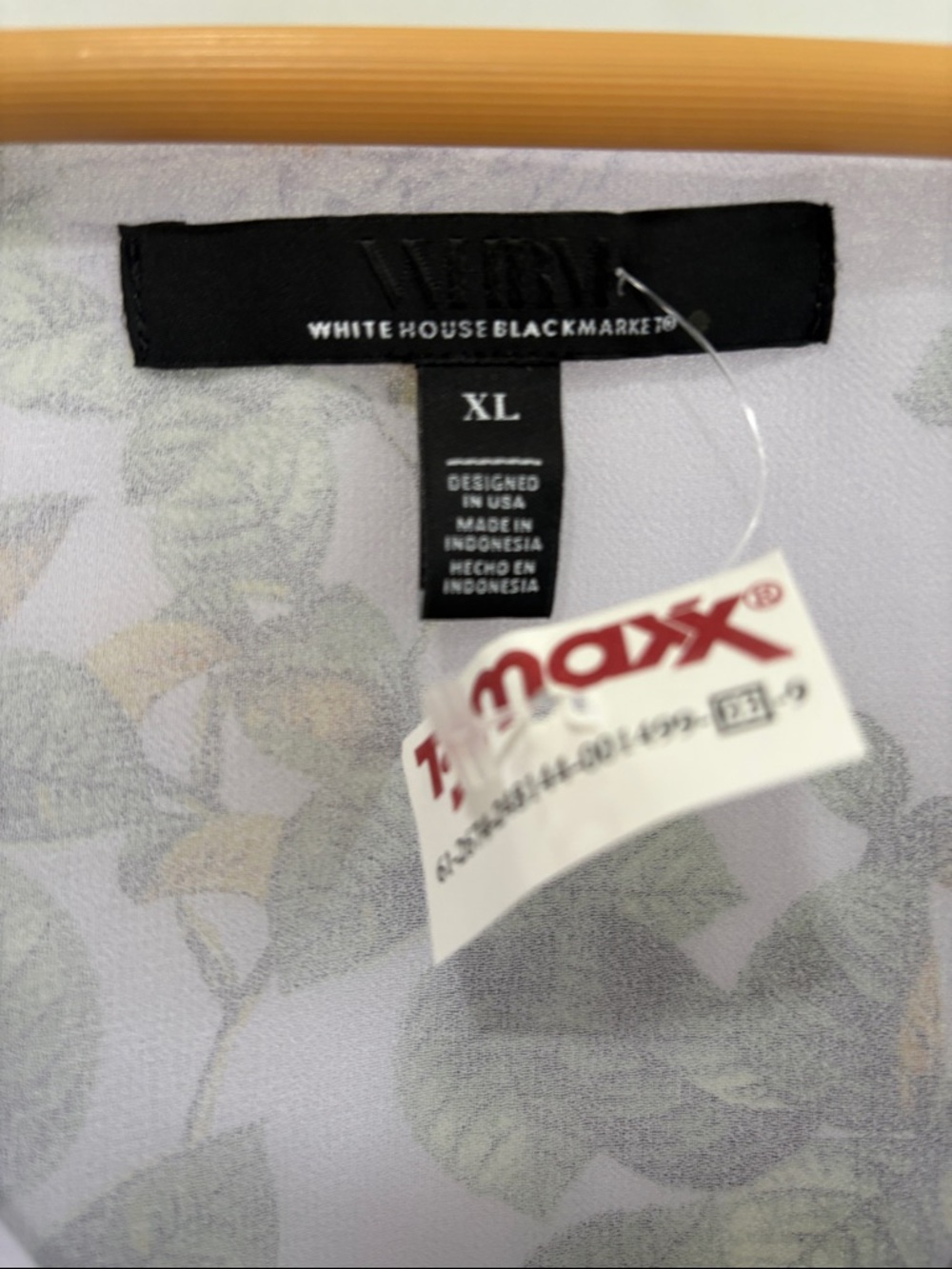 White House Black Market Floral Ruffle Top, Size XL, NWT - Picture 8 of 14